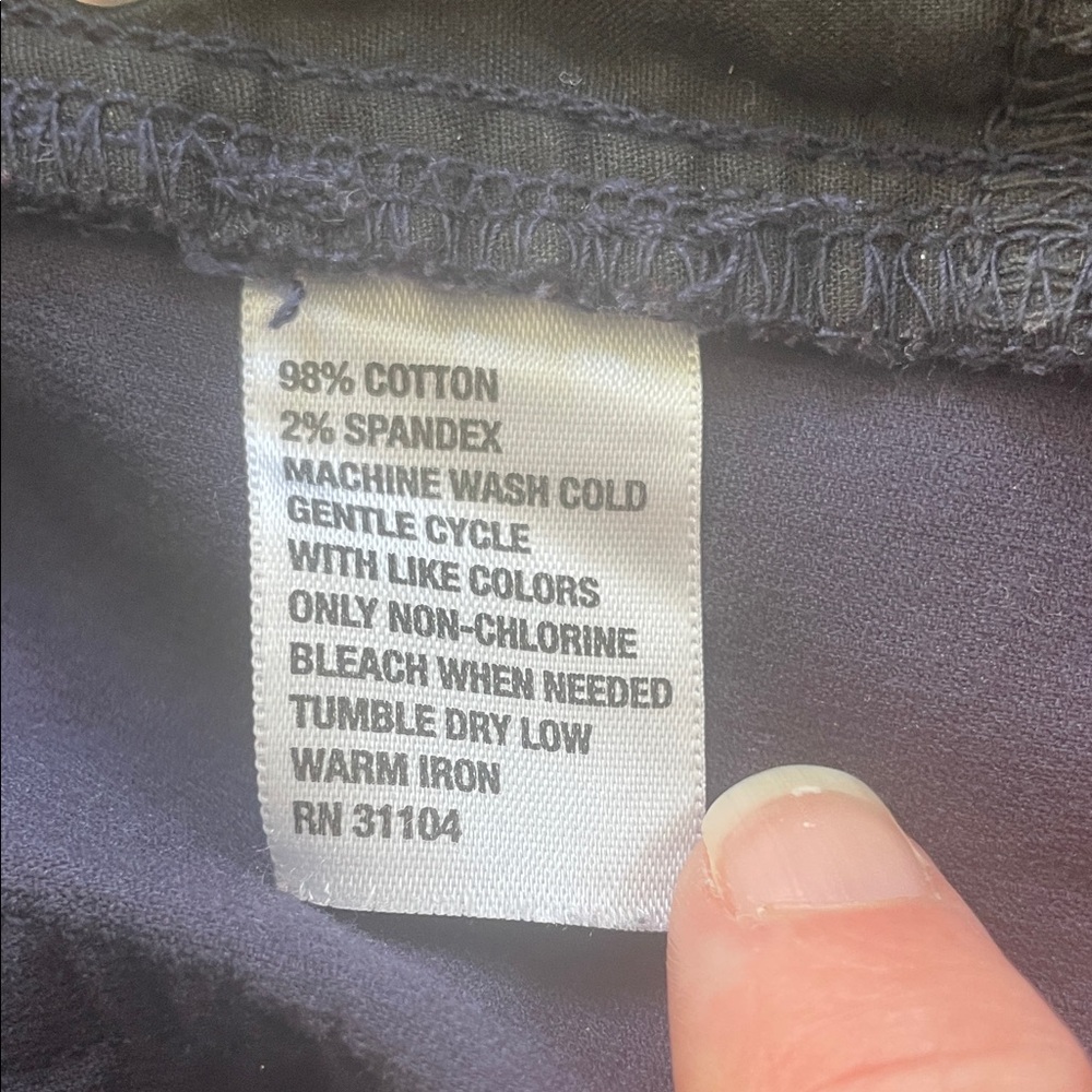 Crown & Ivy Women's Navy Slim Corduroys Pants Size 4 - Picture 7 of 9